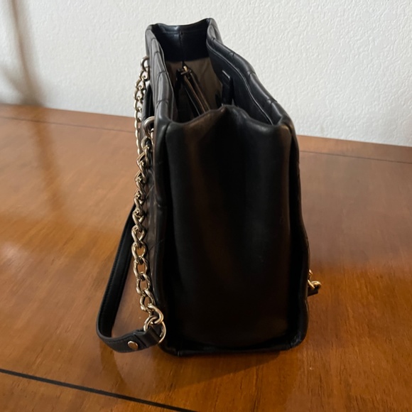 Kate spade quilted black leather tote bag - Picture 3 of 5
